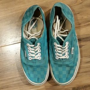 Old School Blue Checkered Vans.